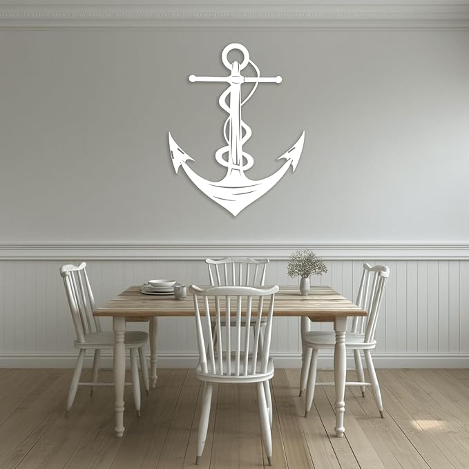 XXQ Anchor Metal Wall Decor, Anchor Metal Wall Art for Bedroom Living Room Dorm Antique Anchor Wall Decor Antique Metal Anchor Farmhouse Decor (Black, 28" x 41" / 70 x 105cm)