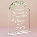 Wedding Memorial Sign We Know You Would Be Here Today If Heaven Clear Acrylic Table Sign for Marriage Parties Anniversaries Reception Cafe Hotel Party Bar Business Event