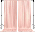 AK TRADING CO. 10 feet x 10 feet Polyester Backdrop Drapes Curtains Panels with Rod Pockets - Wedding Ceremony Party Home Window Decorations - Blush Pink (DRAPE-5x10-BLUSH)
