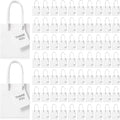 Sherr 100 Pack Mini Gift Bags Bulk, 4 x 2.75 x 4.5 Inches Paper Bags with Tags, Extra Small Paper Gift Boxes with Handles for Birthday, Party Favors, Weddings, Small Business(White)