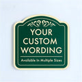Custom Personalized Metal Signs - Aluminum Driveway Sign, Waterproof Roll-On, Forest Green 8x8 in