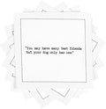 FIVE STAR NAPKINS Dog Quotes, White Cotton Cocktail Napkins, Beverage Napkins, Bar Napkins, Cloth Napkins, Party Napkins, Events, Holidays, Weddings, Birthdays, Disposable, 4.5'' x 4.5''- (50x)