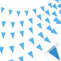 Tatuo 200 Feet Solid Pennant Banners Flags String Triangle Hanging DIY Bunting Flags Party Decorations for Grand Opening Party Banners for Kids Birthday, Shops (Blue)