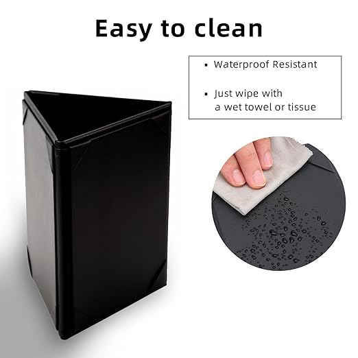 Menu Covers - Set of 10 Double-Sided Table Tent Cards for Restaurant, Dinner Party, and Bar Menus - Includes Bill Holder and Reserved Seating Signs - Easy to Clean and Foldable (20, 4"x6"Trifold)