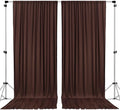 AK TRADING CO. 10 feet x 8 feet IFR Polyester Backdrop Drapes Curtains Panels with Rod Pockets - Wedding Ceremony Party Home Window Decorations - Brown