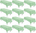 12 Pack 60 x 126 Inch Rectangle Tablecloth Sage Green Polyester Tablecloth for 8 Ft Rectangle Tables, Washable Fabric Table Cloth for Wedding Dining Table Buffet Parties Camping
