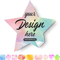 Custom Stickers Personalized Labels - Customized Stickers with Any Design Image Logo Text,Custom Stickers for Business Logo,Custom Thank You Label Stickers,100 Labels (Star,5"x5")