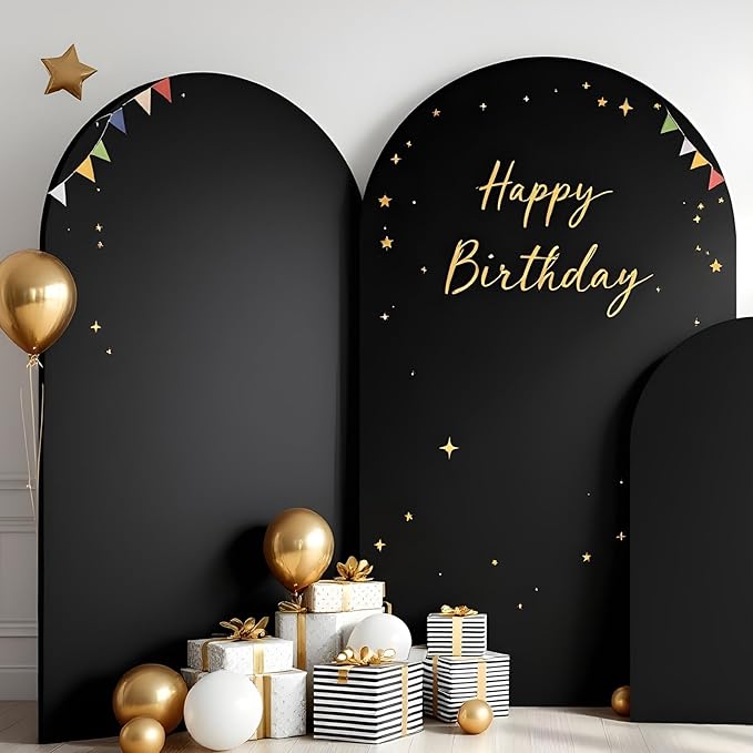 Metal Arch Backdrop Stand and Cover Set, 7.2FT, 6FT Party Backdrop, Easy to Assemble, Backdrop Stand for Parties, Birthday, Baby Shower