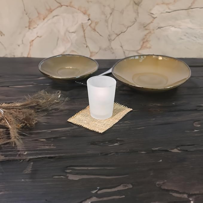 WGV Frosted Tea Light Votive Candle Holder 2.2x2.75, Tiny Utility Cylinder Glass Vase, Small Planter Terrarium for Home Accent Decor, 1 Pc
