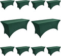 10-Pack 6ft Spandex Table Covers for Rectangle Standard Folding Tables - Wrinkle Resistant Stretch Tablecloths - Ultimate Fitted Table Protector for Parties, Banquet, Wedding
