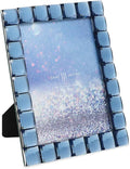 Isaac Jacobs Decorative Sparkling Navy Jewel Picture Frame, Photo Display & Home Décor (5x7, Navy)