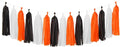 Black-White Orange Halloween Party-Decorations Tassel-Garland - 15pcs Graduation 2025 Supplies Tassels, Birthday Wedding Baby Bridal Shower Decor Panduola