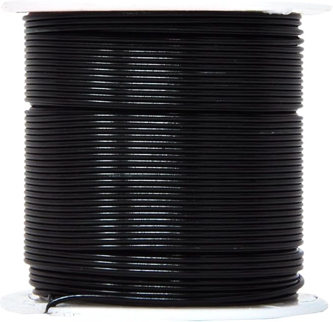 Mandala Crafts 18 Gauge Anodized Aluminum Craft Wire for Jewelry Making - 450 FT Colored Flexible Silver Copper Black Pink Ice Blue Red Wire - Bendable for Bonsai Armature Crafting Sculpting