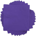 JAM PAPER Small Beverage Napkins - 5 x 5 - Purple - 50/Pack