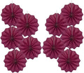 Red Party Decorations,Paper Decorations for Party,Girls Party Decorations Party Paper Fans Bulk 8in,Anniversary Decorations for Party 30 Color DIY Set （Wine Red）