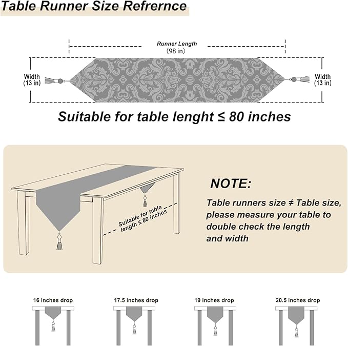 Burgundy Chenille Table Runner Embellished Jacquard with Gold Flower 13"x98" Christmas Deluxe Decor
