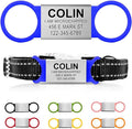 Personalized Dog/Cat ID Tags - Custom Engraved Name Tags - Slide On, No Noise - Small, Medium, Large Sizes