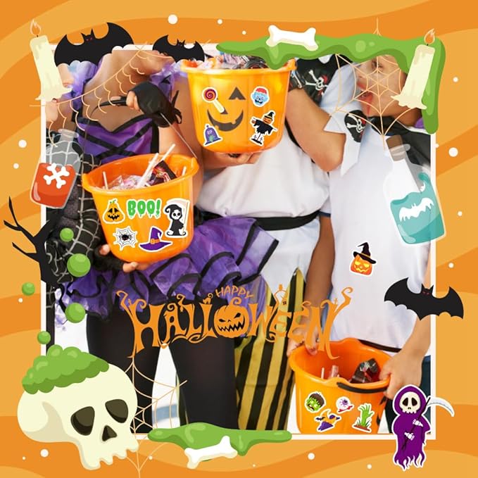 120 Pcs Halloween Stickers, Halloween Stickers for Kids, Kids Halloween Party Favors Classroom Crafts, Decorations, Gifts, Halloween Party Supplies