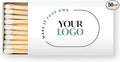 Weddingstar Matchboxes Stickers for Corporate Gift - Your Business Logo - Pack of 50 Navy