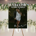 Welcome To Our Wedding Sign, Personalized Wedding Welcome Sign, Wedding Welcome Sign Wedding Photo Reception Welcome Sign for Wedding Entrance, Customized Wedding Welcome Sign With Your Photo