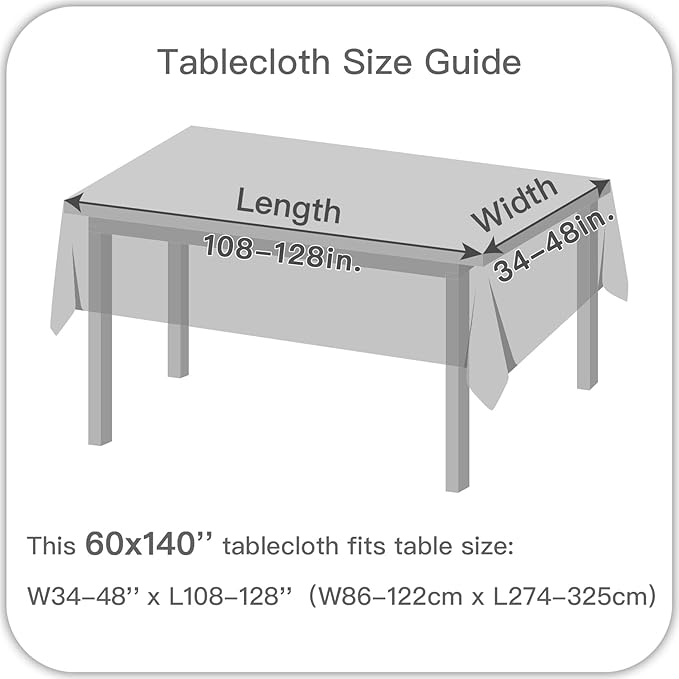 maxmill Rectangular Tablecloth Linen Texture Stain Proof Waterproof Wrinkle Free Spillproof Washable Slubby Texture Table Cloth Farmhouse Tablecloths for Dining Party Holiday, 60 x 140 Inch, Beige