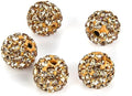 50pcs Adabele Grade A Suncatcher Crystal Rhinestone Pave Loose Beads 8mm Crystal Golden Shadow Polymer Clay Disco Ball Spacers Compatible with Shamballa All Craft Jewelry Making DB8-28