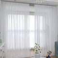 Window Ivory Sheer Curtains 160 Inches Long 2 Panels Sheer Curtain Basic Rod Pocket Panel for Bedroom Children Living Room Yard Kitchen (Ivory, 52" W x 160" L | 2 pcs)