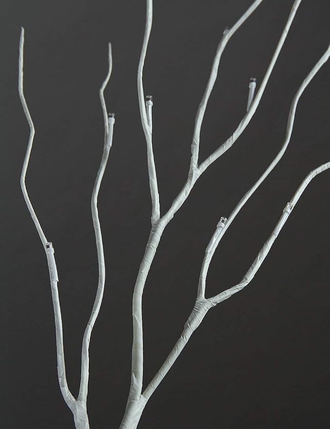 LIGHTSHARE 4 Feet 48L LED Birch Tree Lights, Pack of 2, Warm White, for Holiday Party and Christmas Decoration, Indoor and Outdoor Use