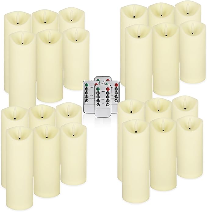 24 Packs of flameless LED Candles with timers and Flashing Battery Operation for Halloween, Christmas and Wedding decoration96 (24pack)