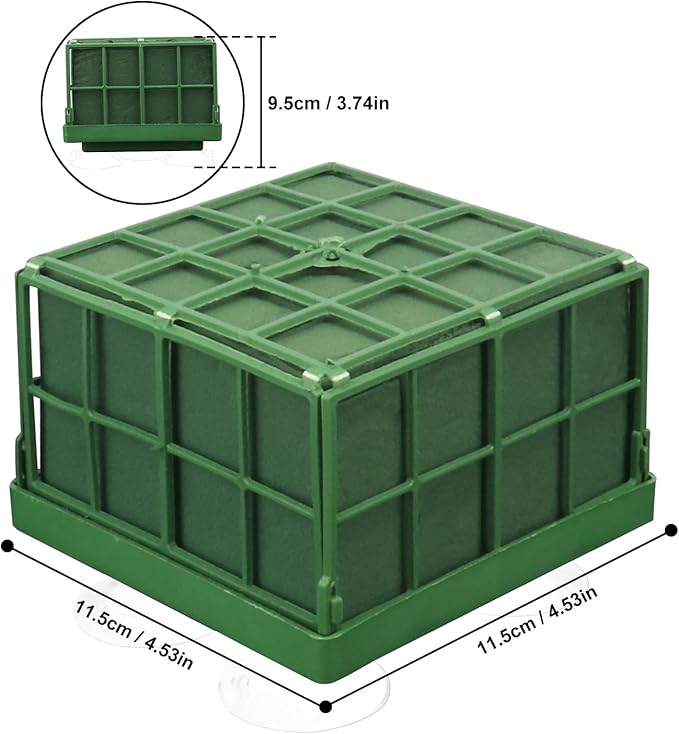 10 Pack Floral Foam Cage, Premium Floral Cage Foam Box for Fresh and Artificial Flowers – Perfect for Wedding, Home and Garden Decorations(4.5 x 4.5 x 3.75 inch) by IHDYPPEW