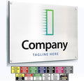 Custom Metal Signs, Personalized Aluminum, Customized Safety, Business Signs, Waterproof Outdoor, White Aluminum (Logo, 36x24 In)