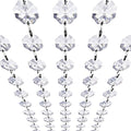 Crystal Acrylic Gems Bead Garland Strands, KinHom 16 Feet Hanging Clear 14mm Daimond Beads Chain Garlands for Manzanita Tree Centerpiece, Chandelier Bead Lamp Chain, Christmas/Wedding Party Decoration