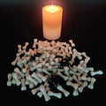 HappyFiller Halloween Decoration 450 PCS Black Mini Acrylic Spiders Bat Mix Ivory Color Bones for Sensory Bin Gems,Vase Fillers,Home Decor,Table Scatters