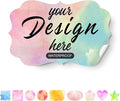 Custom Personalized Labels - Any Design Image Logo Text, Business Logo, Thank You Stickers, 100 Labels (Fancy Frame, 5"x4")