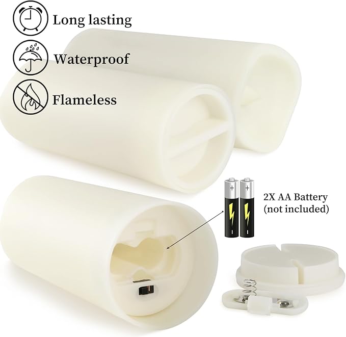 144-Pack LED Flameless Candles with Remote Control - Battery Operated, Timer, Dimmable, 3D Flame Flickering , Perfect for Halloween Christmas Parties,Wedding,Home Decor ,Gift and Special Occasions.