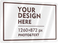 Custom Outdoor Metal Sign - Personalized Aluminum Signs for Office, Home, Business, Decor, Custom Road Signs, Rust-Proof, Brown Text Box, 12x8 Inches