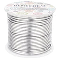 BENECREAT 12 17 18 Guage Aluminum Wire (12 Gauge,100FT) Anodized Jewelry Craft Making Beading Floral Colored Aluminum Craft Wire - Silver