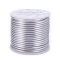 BENECREAT 9 Gauge Jewelry Craft Aluminum Wire 55 Feet Bendable Metal Sculpting Wire for Craft Floral Model Skeleton Making, Plant Gardening, Silver