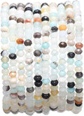 Faceted Natural Amazonite Stone Rondelle 3x4mm Loose Semi Gemstone Beads for Jewelry Making 38cm