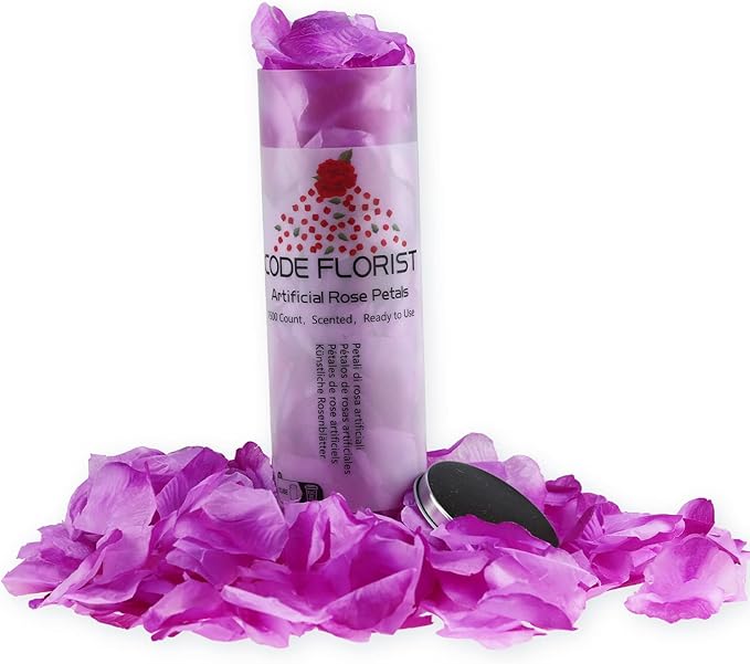 CODE FLORIST 1100 PCS Light Purple Silk Rose Petals for Valentine's Day,Romantic Night,Wedding,Proposal Anniversary Flower Decorations(Separated,Scented)