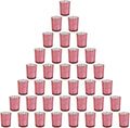 Pink Mercury Glass Tea Light Holders Set of 36 - Elegant Votive Candle Holders for Weddings, Showers and Home Decor - Perfect for Table Centerpieces and Parties (Glass, Pink)