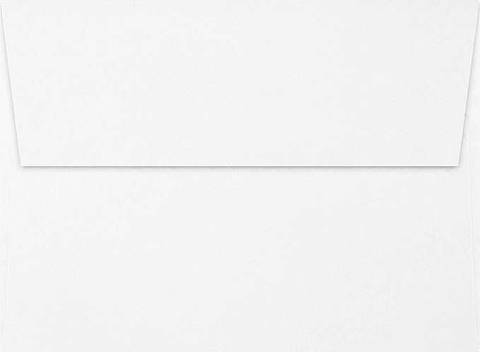 LUXPaper A7 Invitation Envelopes | Peel & Press | 5 1/4" x 7 1/4" | White | 80lb. Text | 100% Recycled | 50 Qty