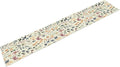 Watercolor Floral Table Runner, Vintage Colorful Floral Natural Style Pattern Decorative Home Restaurant Kitchen Rectangle Table Runner,13in（33cm） W * 72in（184cm） L