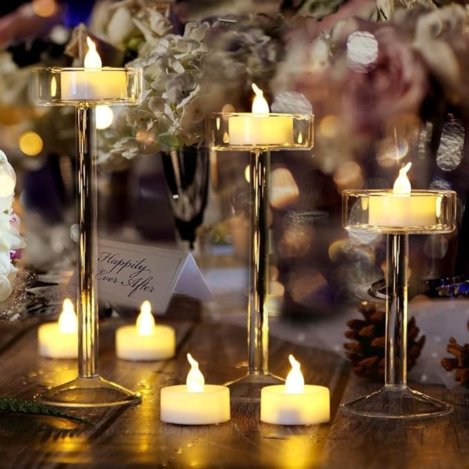 LED Tea Lights Candles- 50PACK Flameless Candles Realistic and Bright Flickering Long Lasting 200Hours for Holiday Celebration,Home Decoration Warm White