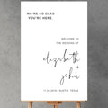 Minimalist Wedding Welcome Sign, Modern Wedding Welcome Sign, Welcome Sign Wedding, Wedding Sign