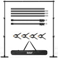 Backdrop Stand, 10×7ft Background Stand Backdrop Frame Banner Stand with Metal Flat Base, Multi-Purpose Stand for Party, Wedding Decoration, Photography