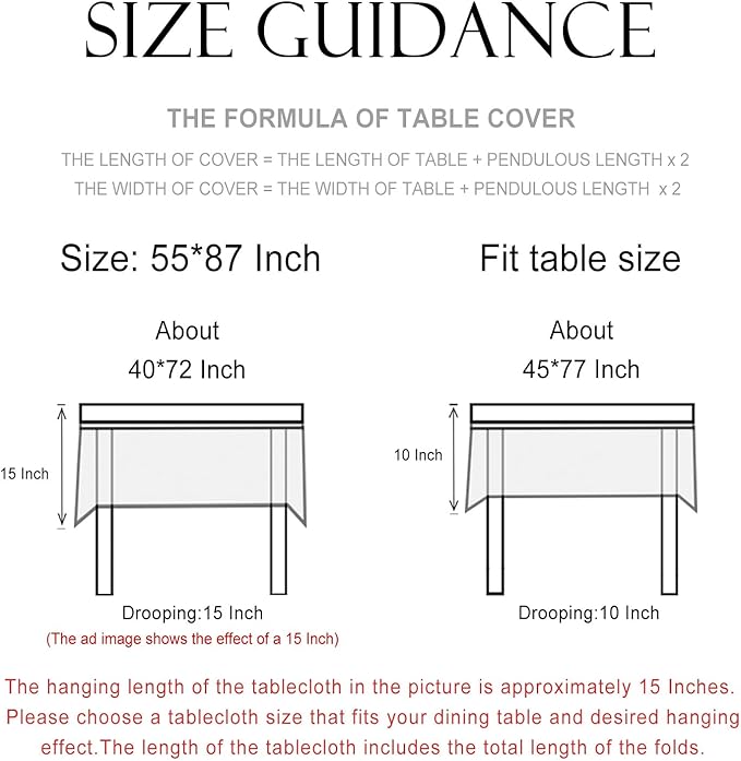patdrea Designer French Linen Rectangular Table Cloth,Vintage Red Floral Fall Tablecloth,Breathable Dacorative Cover for Kitchen Dining,Tea Party,Christmas,Thanksgiving,Holiday,55"x87"-Newmari