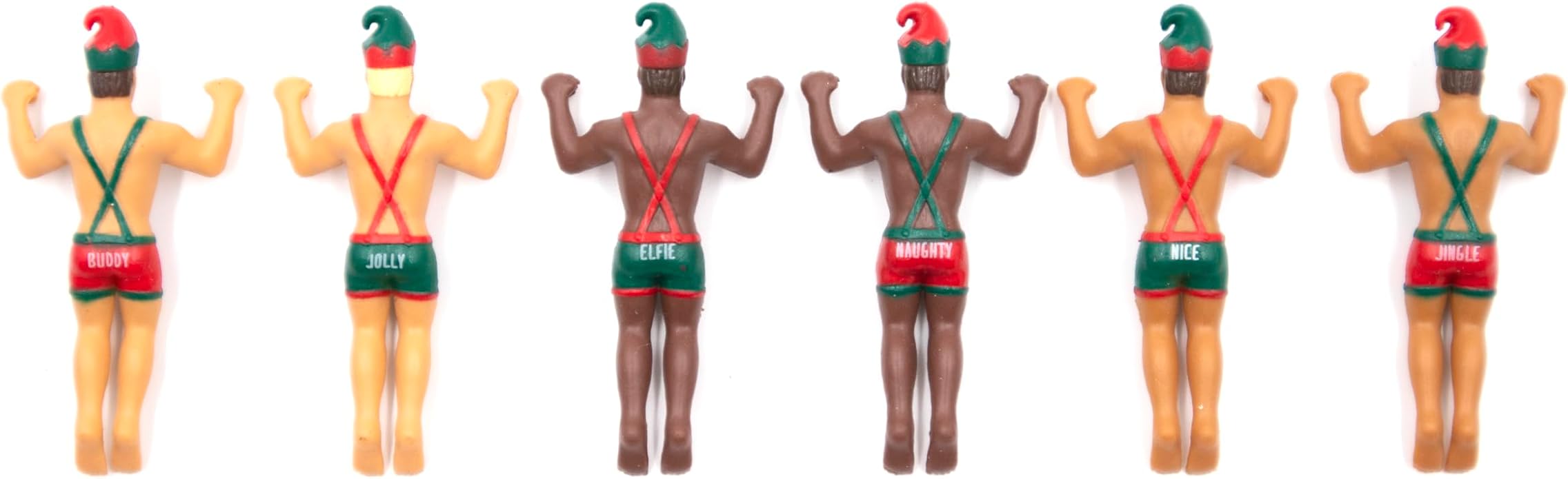 NPW Elf Buddies Drink Markers (Elf Buddies), Wine Glass Charms, Holiday Office Party, Christmas Family Get Together, Novelty Drinkware, White Elephant Gift and More, Christmas In July Decorations
