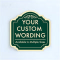 Custom Decorative Outdoor Metal Sign - Personalized Aluminum Driveway Sign, Waterproof, Made In USA - Design 2 Forest Green 18x18 In