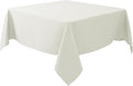 Biscaynebay Textured Fabric Square Tablecloths 54x54 Inches, Ivory Water Resistant Spill Proof Table Cloth Small Card Folding Table Covers for Dining, Kitchen, Wedding and Parties Machine Washable